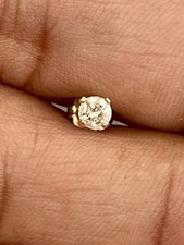 14KT YELLOW GOLD 0.18CT DIAMOND SINGLE STUD EARRING I20