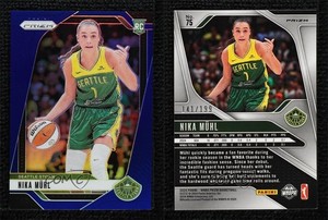 2024 Panini Prizm WNBA Blue Prizm /199 Nika Muhl #75 Rookie RC