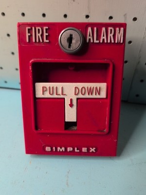 Simplex 4251-20 Conventional Fire Alarm Pull Station - No Key - Used - #8