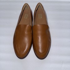Fiftlop Women?s Brown Size 8 Leather Slipons Shoes Made In Indonesia