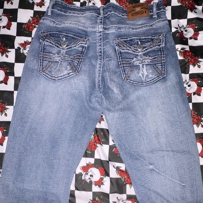 Articles of Society Men's Relaxed Fit Blue Medium Wash Denim Jeans 5-Pocket