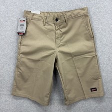 Dickies Work Shorts Mens 32 Tan Khaki Essential Flex Relaxed Fit 13" Inseam NEW