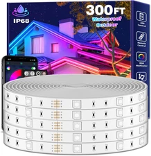 Outdoor LED Strip Lights Waterproof,Music Sync RGB IP68 outside Led Light Strips