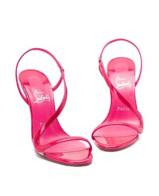 CHRISTIAN LOUBOUTIN EU 38.5 US 8.5 NEW Rosalie Strass Pink Strappy Heel Sandal