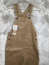 NWT GoumiKids 10/12 Corduroy Tan Overalls Organic Cotton