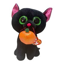 Ty Beanie Baby Boos 36210 Potion Black Cat with Pumpkin Halloween / 15cm NEW
