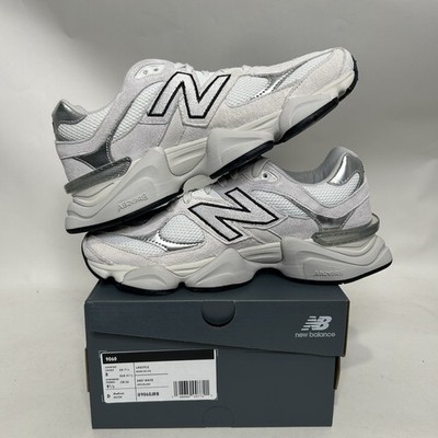 Size 8 - New Balance 9060 White Black Metallic Silver for sale