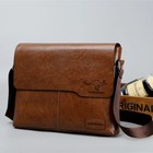 Grand Sac Sacoche Bandoulière Homme Cuir PU Kangourou Ordinateur Portable iPad