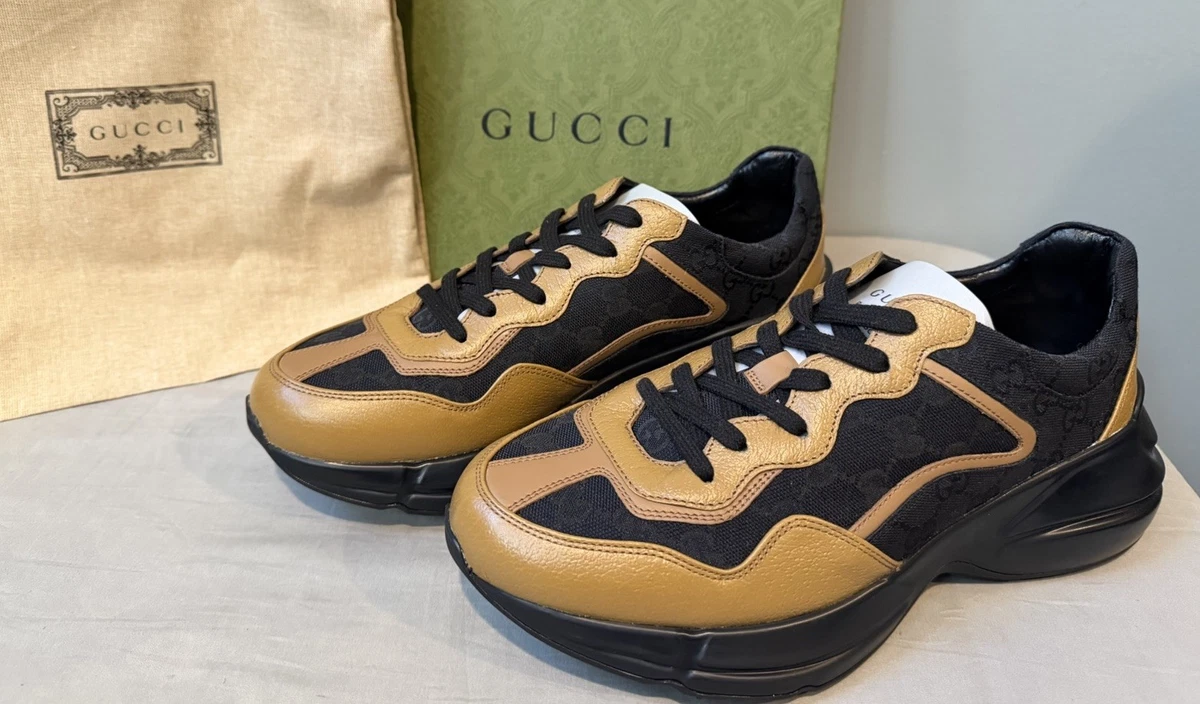 Gucci Rhyton Maxi GG Supreme - Black Khaki Beige for sale | eBay