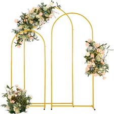 Metal Wedding Arch Backdrop Stand Set of 3 Party Arch Stand Balloon Arch