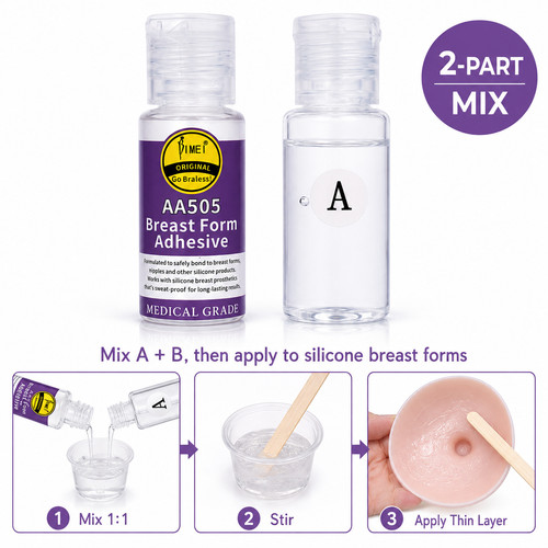 Breast Form Adhesive Silicone Prosthetic Glue Strong Hold for Transgender Drag Q