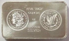 MORGAN DOLLAR DESIGN SILVER 5oz 999 FINE BAR SOUTH EAST REFINING