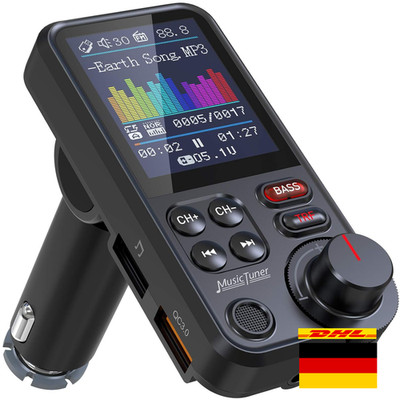 Farbbildschirm Bluetooth FM Transmitter | Klare Freisprechanrufe