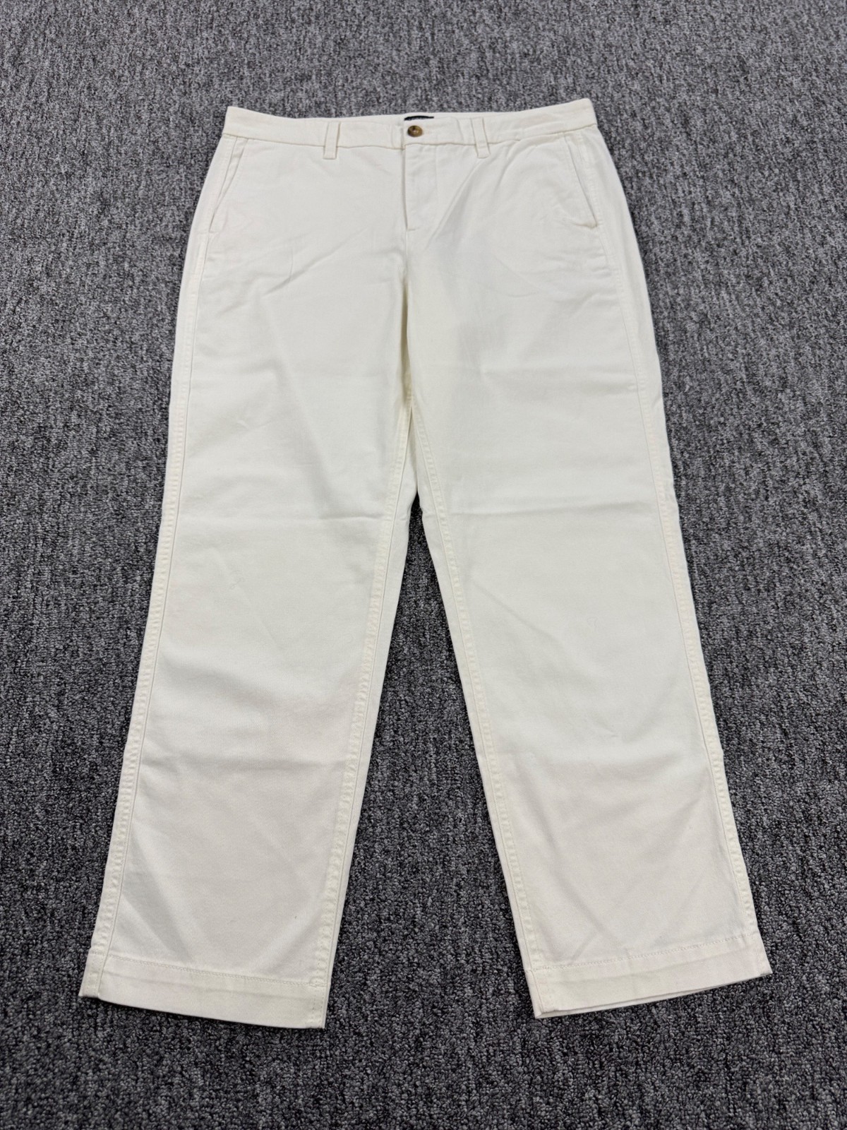J Crew Pants Women 10 White Twill High Rise Girlfriend Chino Career Casual