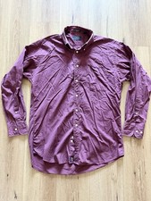 Chaps Ralph Lauren Button Down Dress Shirt Medium 15 1/2 33 32 Maroon Vintage