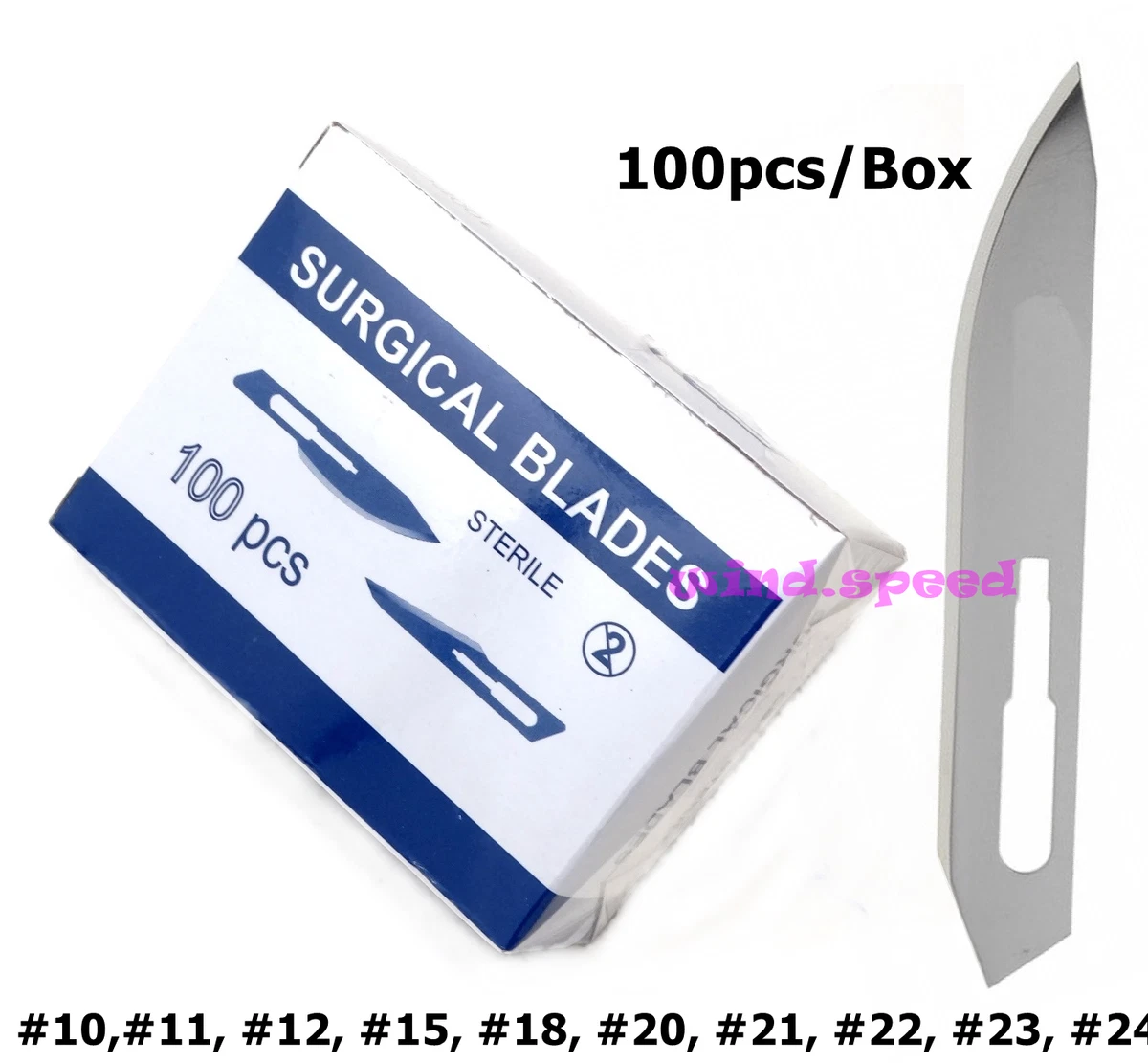 10 Sterile Surgical Blades #23 with Scalpel Knife Handle #4 | SM2704