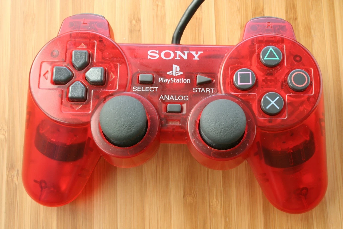 Mando Dual Shock 2 Rojo Transparente PS2