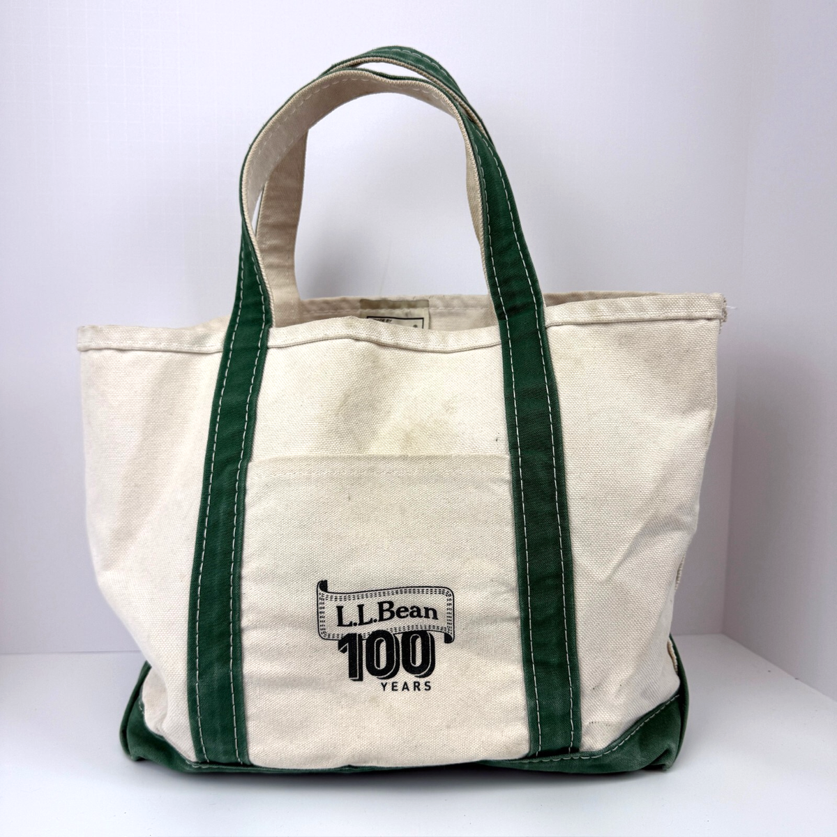 LL Bean 100 Years Anniversary Medium Boat and Tote Bag Green