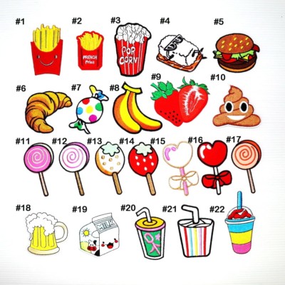 Cute Snack Junked Food Desserts Sweet DIY Kids Unisex Clothing bag Iron on Patch