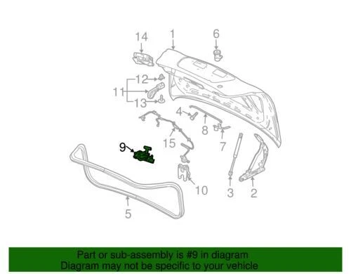 Original GM 2004-2016 Chevrolet Buick Cadillac Pontiac cubierta tapa pestillo 20815645 Foto 3 de 3