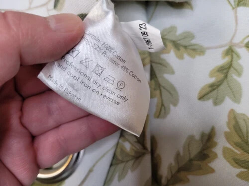 Sanderson Sycamore & Oak W167 x Drop 182cm Pair Lined Eyelet Curtains RRP £130 - Picture 7 of 13