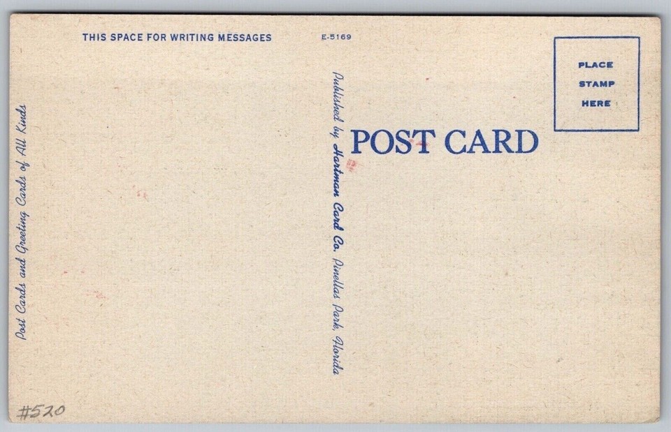 Best Wishes Sunshine State Florida Tropical Fruits Orange Linen Vintage