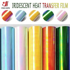 Holographic Heat Transfer Vinyl Iron-on Clothes Tshirts Bags HTV for Cut DIY