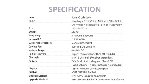 Radiomaster Boxer Crush Radio Controller 16CH 2.4G ELRS Transmitter RC FPV Remot - Picture 10 of 23
