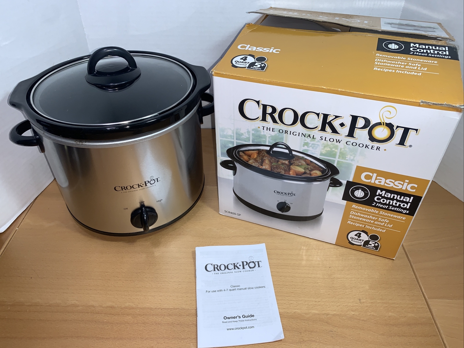 Crock Pot The Original Slow Cooker Model SCR400SP Stainless Steel 6