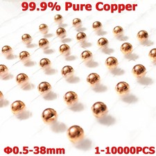 99.9% Cu Präzision Solide Kugeln Kupfer Kugellager Metallperlen Ball Ø0.5mm-38mm