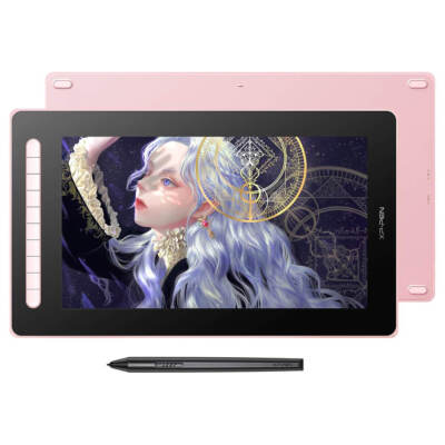 XPPen Artist 16 2nd Drawing Pen Display with Battery-Free X3 Stylus Pink