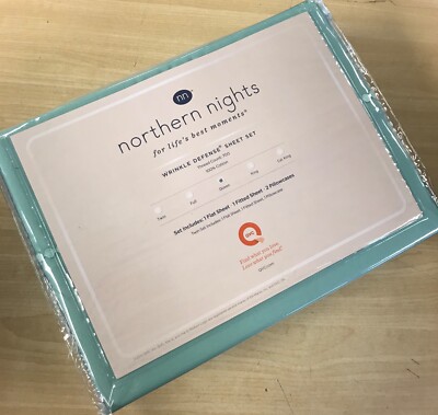 Northern Nights 700TC 100% Cotton Wrinkle Defense 4-Piece Sheet Set w/ Embroider
