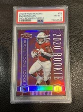 2020 Panini Honors Eno Benjamin #25 Rookie Purple 2/7 PSA 8 Cardinals 