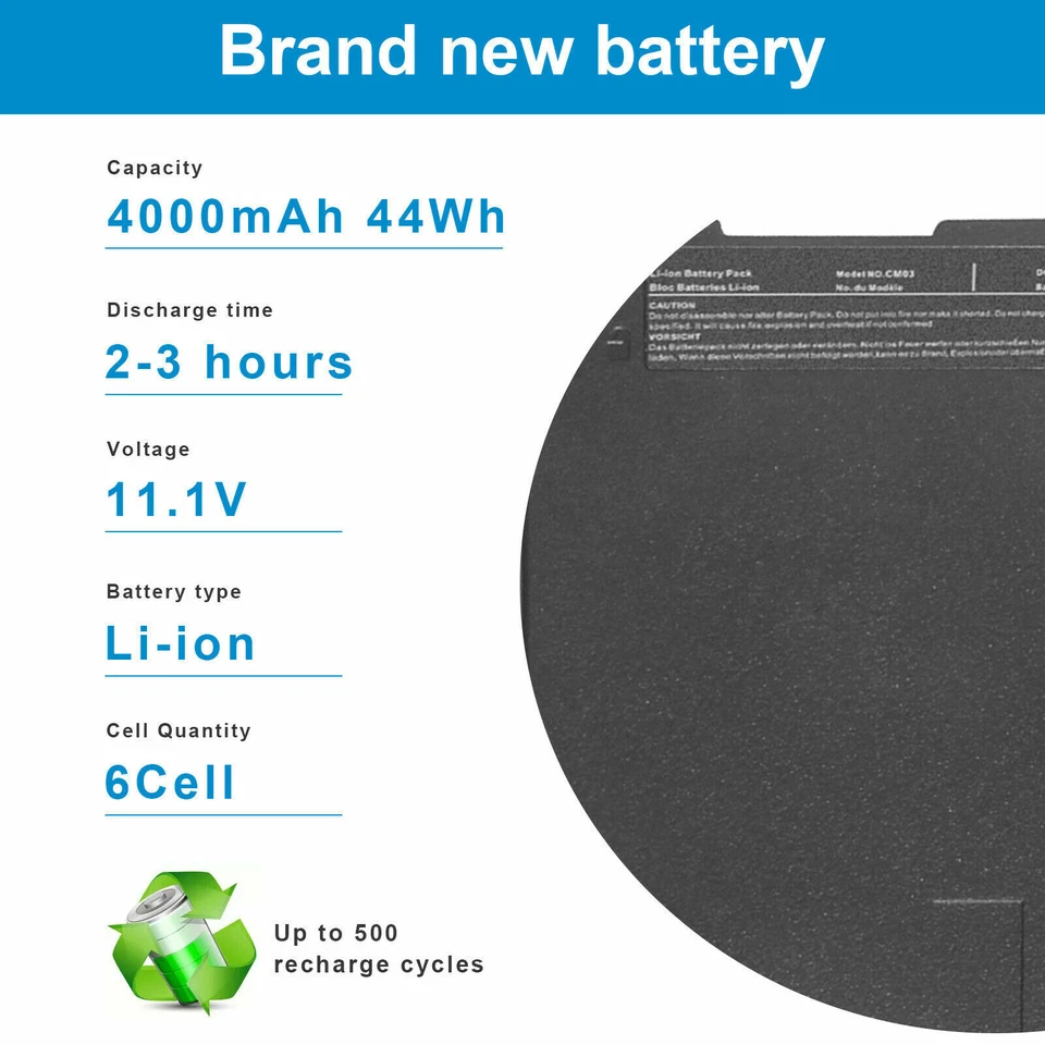 Lote Batería CM03XL Para HP EliteBook 740 840 850 G1 G2 Series 717376-001 4000mAh Foto 2 de 4