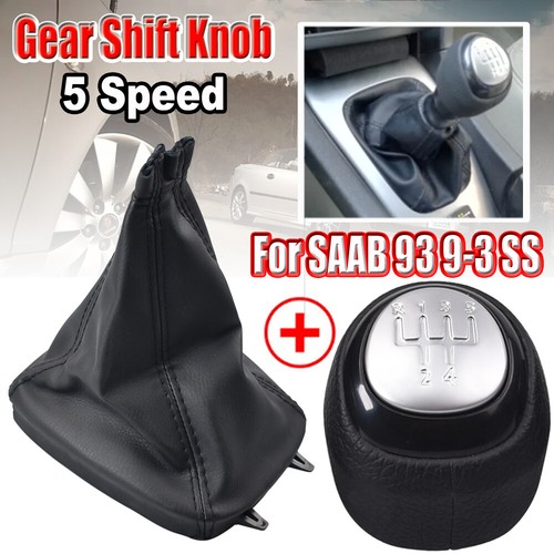 MT 5/6 Speed For SAAB 93 9-3 SS 2003-2012 Gear Shift Knob Lever Shifter Boot - Foto 25 di 32