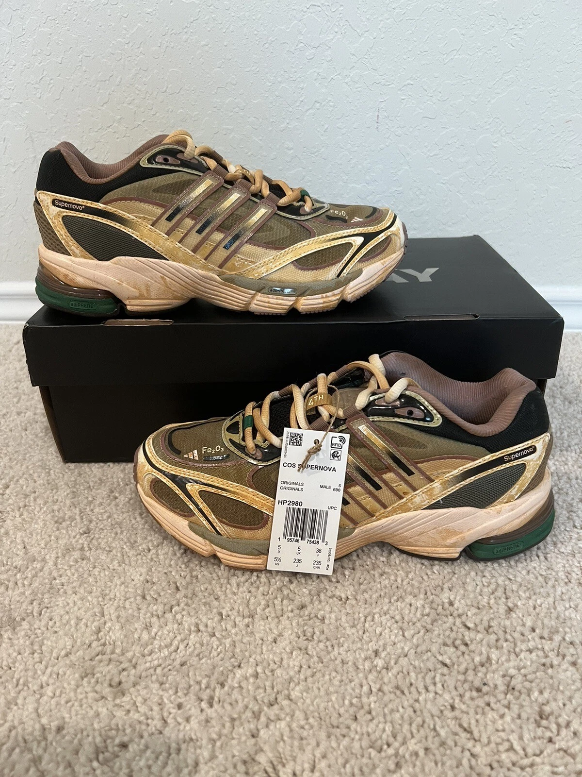 YEEZY Adidas Originals COS SUPERNOVA HP2980 Alumina Wonder bianco rovere Kraft TAGLIA 5 5