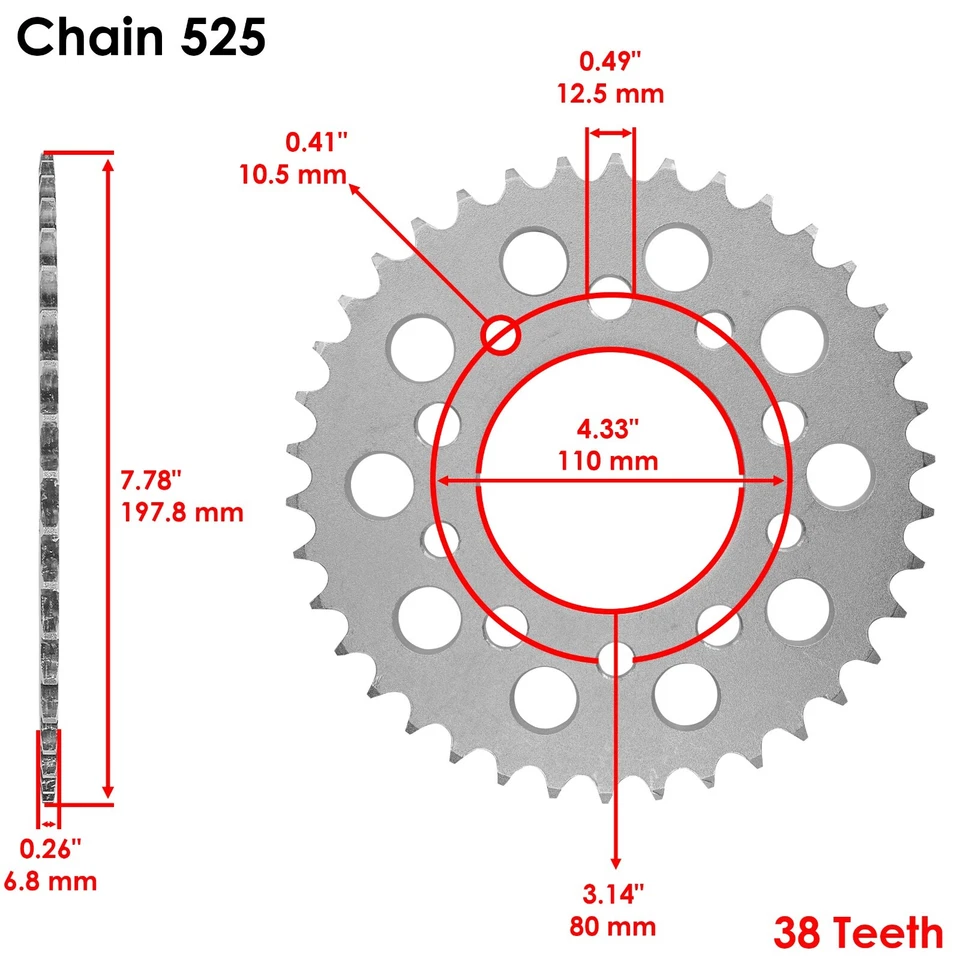 Kit de cadena de transmisión y piñones de junta tórica para Honda CB750 Nighthawk 750 1991 1992-2003 Foto 4 de 4