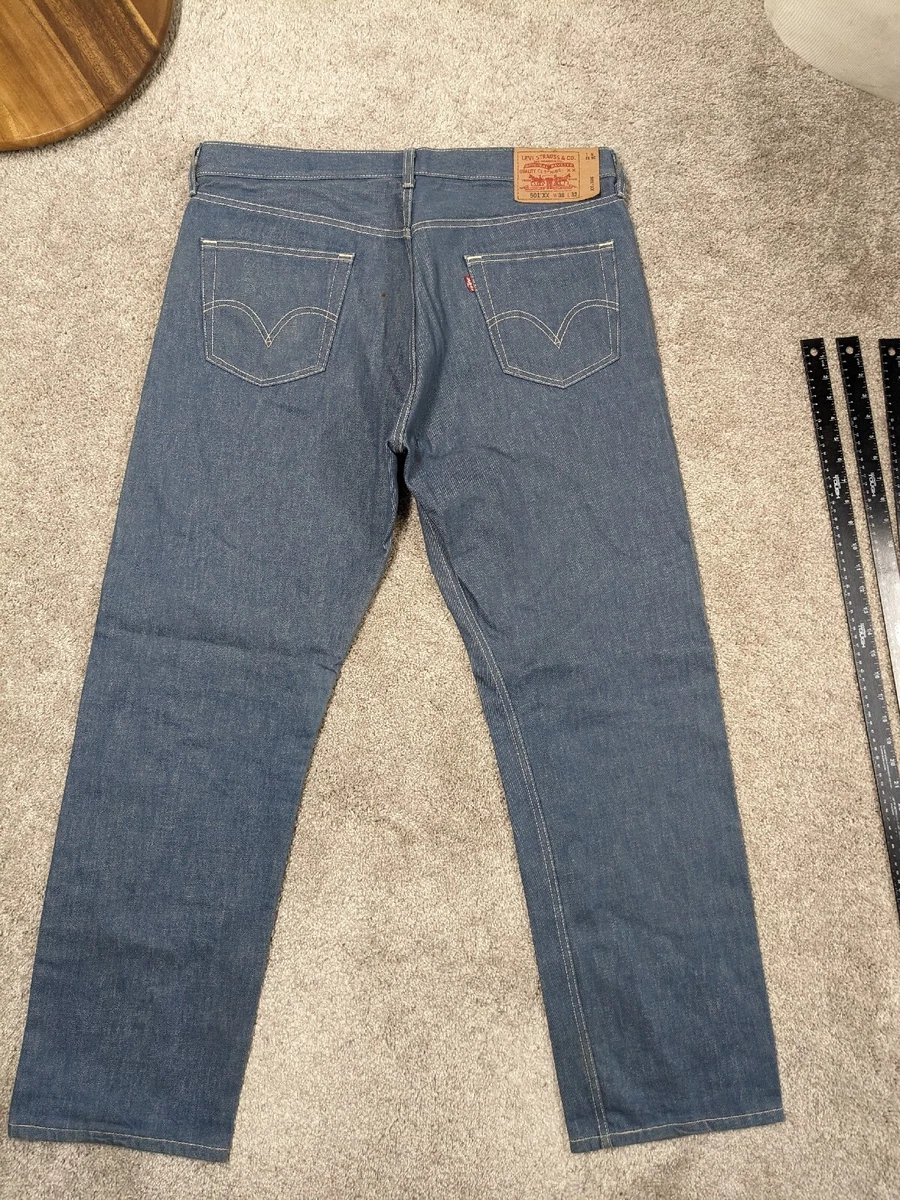 Vintage Levis 501 XX Button Fly Mens Jeans 38x32 Blue Pine Wash 501XX Denim 157