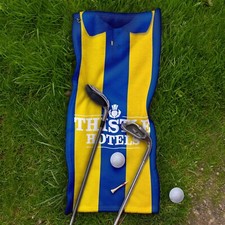 Leeds 1994 Away Shirt Retro Football Personalised Vintage Golf Towel Clip