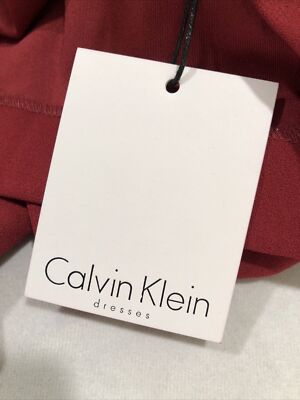 Calvin Klein Dress, Gold Zipper On Back, Color: Ppersimmon | eBay