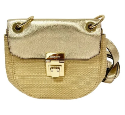 Michael Kors Cecelia Small Crossbody Bag Natural gold