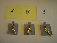 Gold Metal Charm Sports Tennis Shoe Shoe Skate Salesman Sample Choice