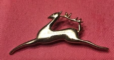  Christmas Reindeer Silver Tone 2-1/2" Brooch Pin Jewelry XT-28