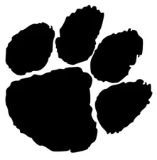 Vinyl Decal for Window - Tiger/ Cat Paw Print, Various Sizes & Colors