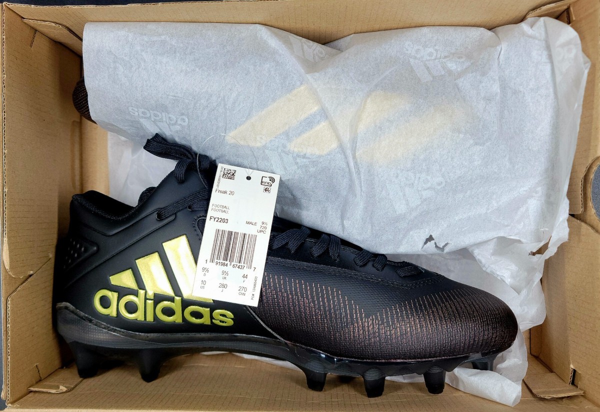 Adidas FREAK 20 SAMPLE Black/Gold Football Cleats Size 10 SAMPLE Adidas AS Freak Carbon Black Football Cleats Marquise  main image 2