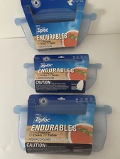Ziploc Endurables 3 Medium Reusable Silicone Brand New In Orginal Container
