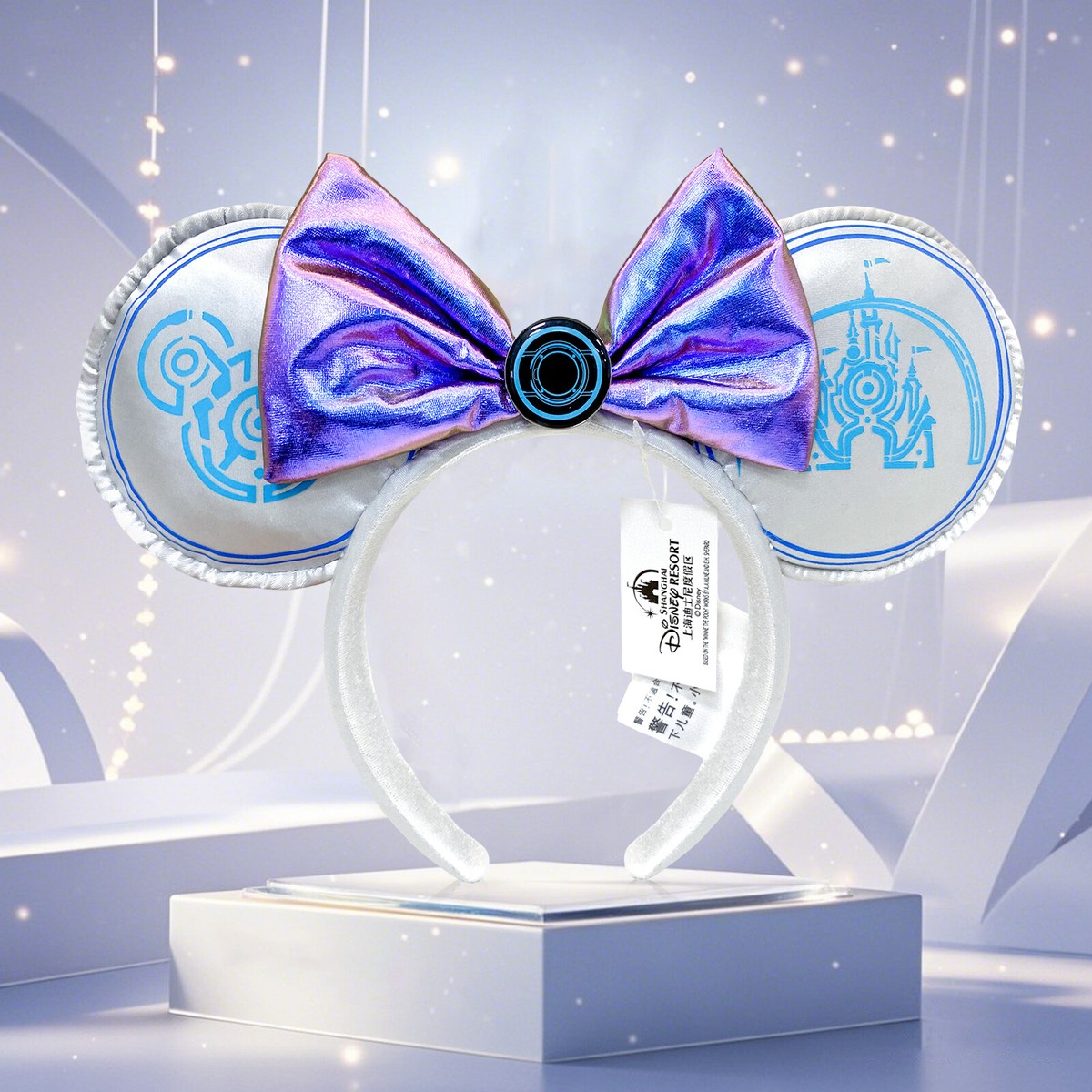 Disneys Parks pattern Ears purple blue bow Minnie 2025 funny  display picture 3
