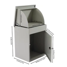 Lockable Parcel Drop Box Package Mailbox Wall Mount Mailbox  Security Anti-theft