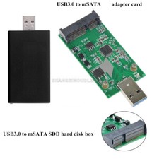 USB 3.0 to Mini PCIE mSATA SSD Hard Disk Box External Converter Data Adapter NEW