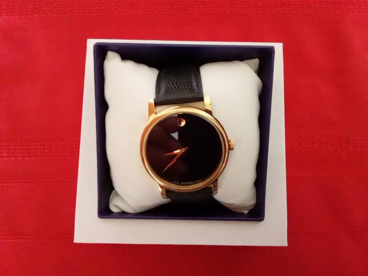 Mens/ Womans Movado Watch Gold w/ Leather Strap MO-01-1-34-6002